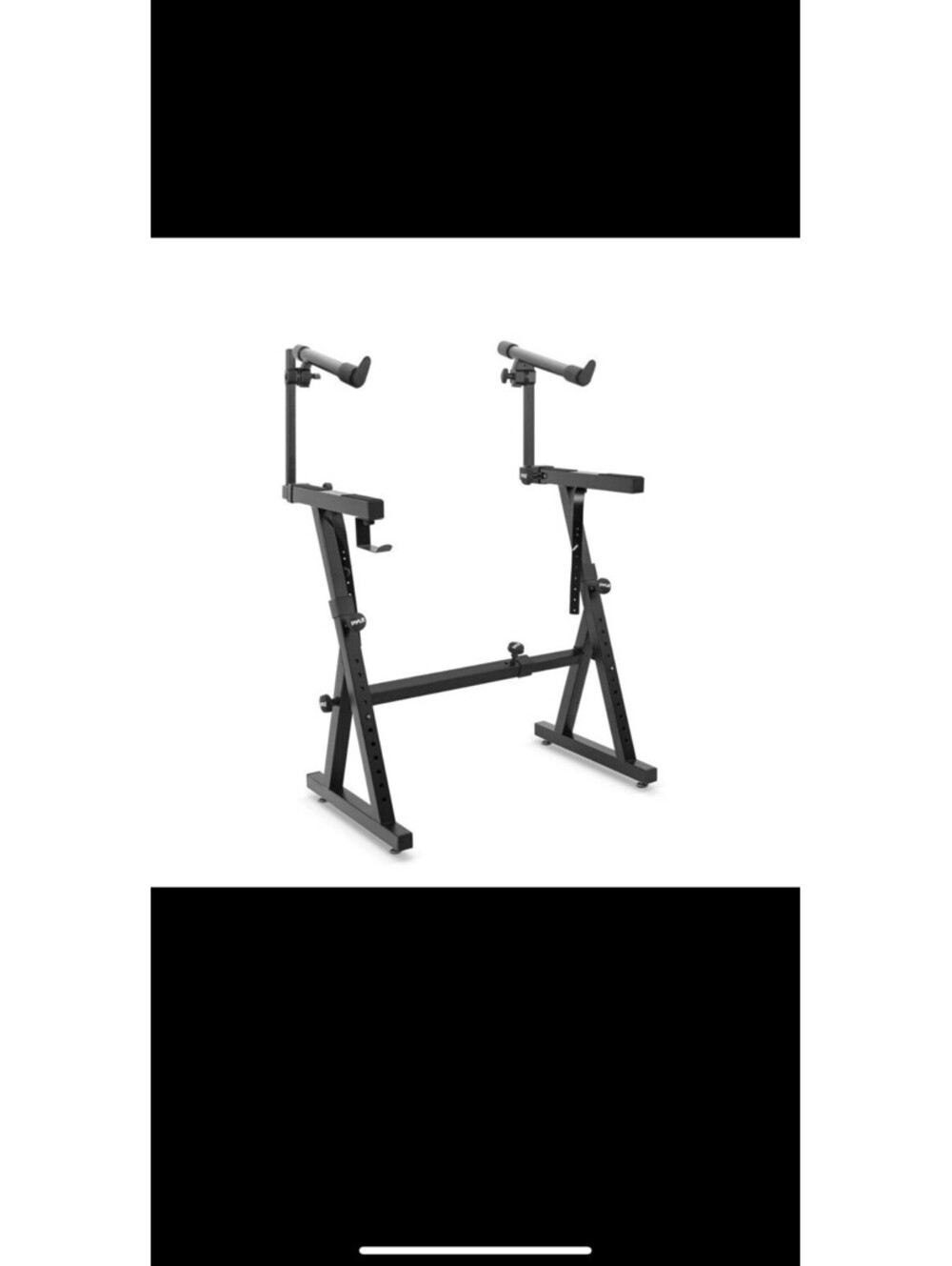 Pyle Portable 2 Tier Metal Music Stand Z Style 36in x 16.5in 37in PKST2TZ